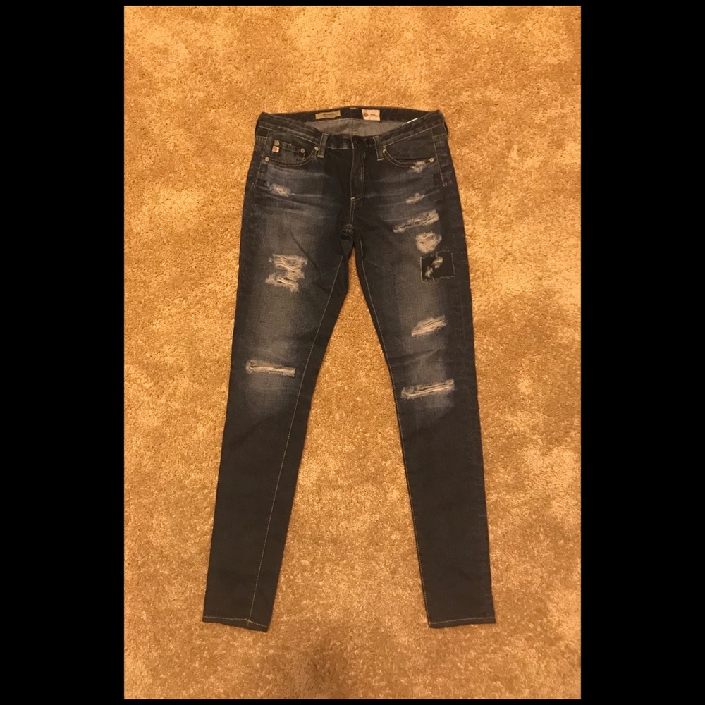 AG Lux Digital Denim Super Skinny Legging Jeans 27